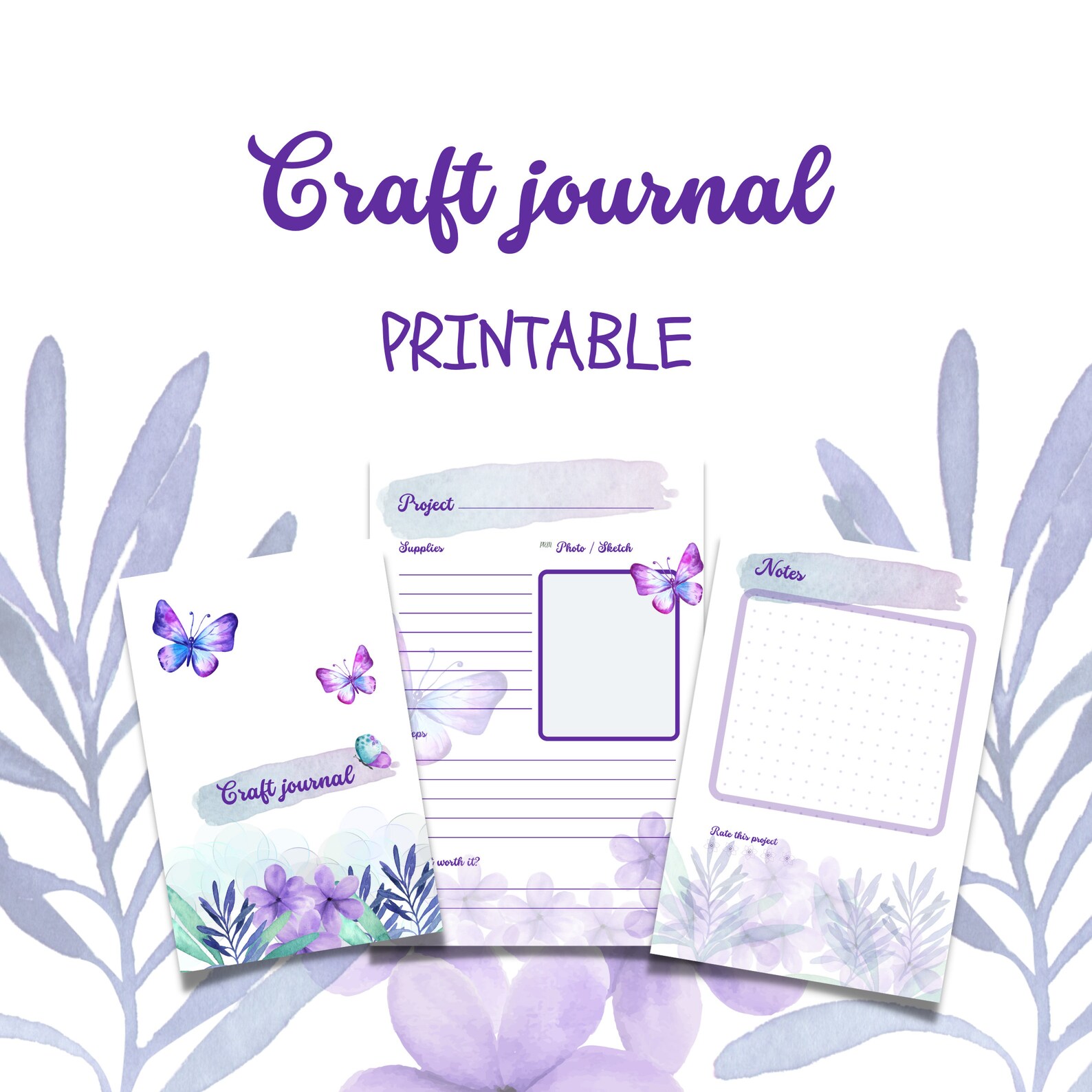 Craft Journal Printable Crafters Journal Crafting Planner Etsy