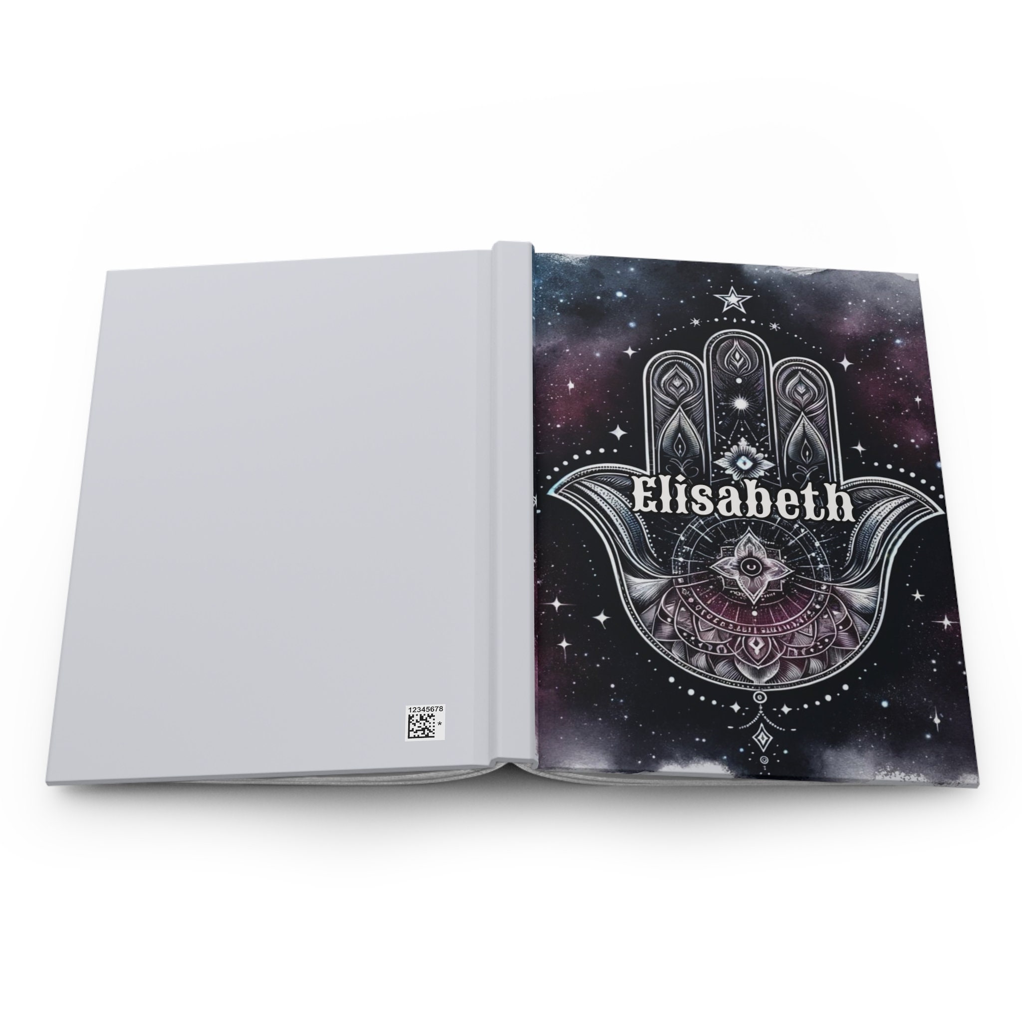 Personalized Hand of Hamsa Dark Academia Journal Celestial Stars Dark ...