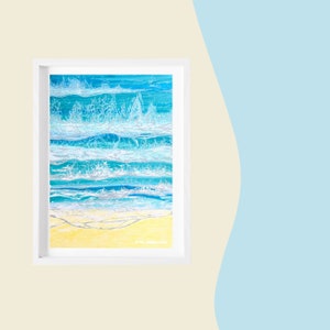 Coastal Waves Art Print: Aerial Ocean View (Digital Download)