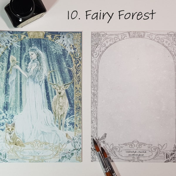Postkarte "Fairy Forest", Fantasy Art