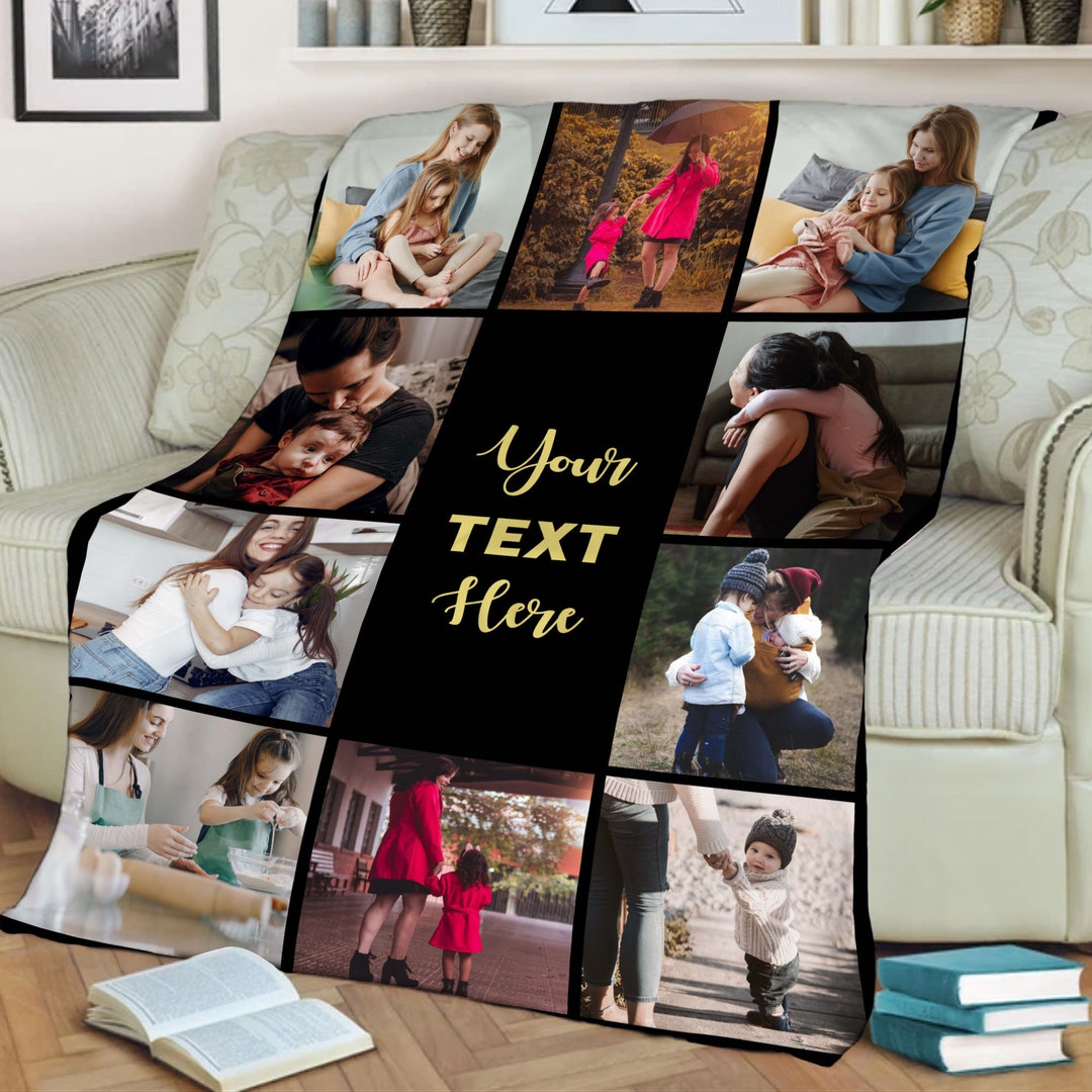 Personalized Photo Blanket Message Blanket Gift for Parents Couples