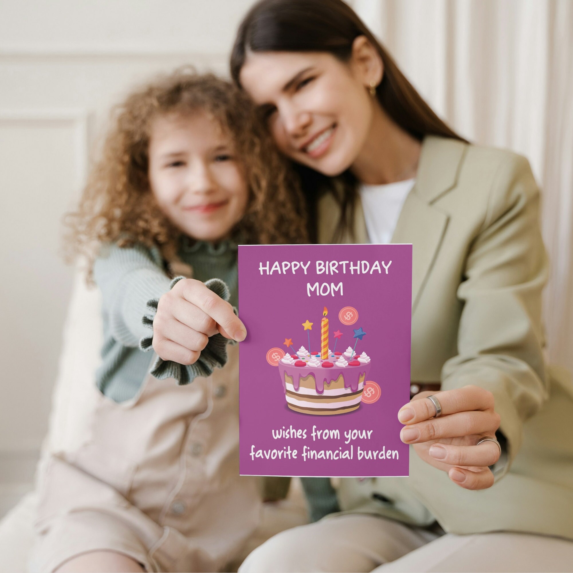 Happy Birthday Mom Printable Greeting Card Digital Download Funny ...