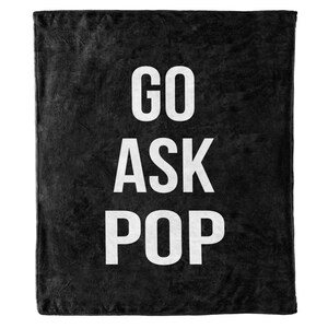 Father's Day Gift Go Ask Dad Funny Fleece Throws For Dad From Daughter Son Dad's Birthday Gift Prefect Gift For Daddy Him Custom Dad Gifts zdjęcie 3