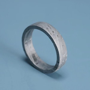 Muonionalusta meteorite ring,meteorite ring, Natural meteorite carved ring, wedding gift, customizable size