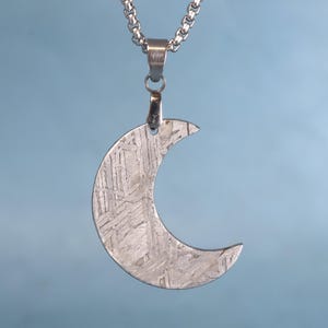 Moon Lucky Stone Carving Meteorite, Meteorite Pendant, Necklace, Gift, Meteor