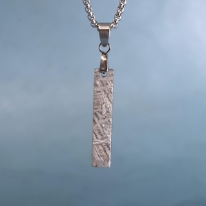 IJzeren meteoriet hanger ketting gepersonaliseerd cadeau