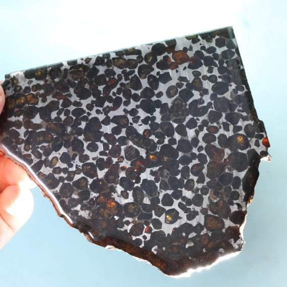 じゃず⭐︎ケニア・セリコパラサイト隕石スライス36.6g 183G セリコパラサイト隕石スライス、ケニア隕石、美しい隕石スライス