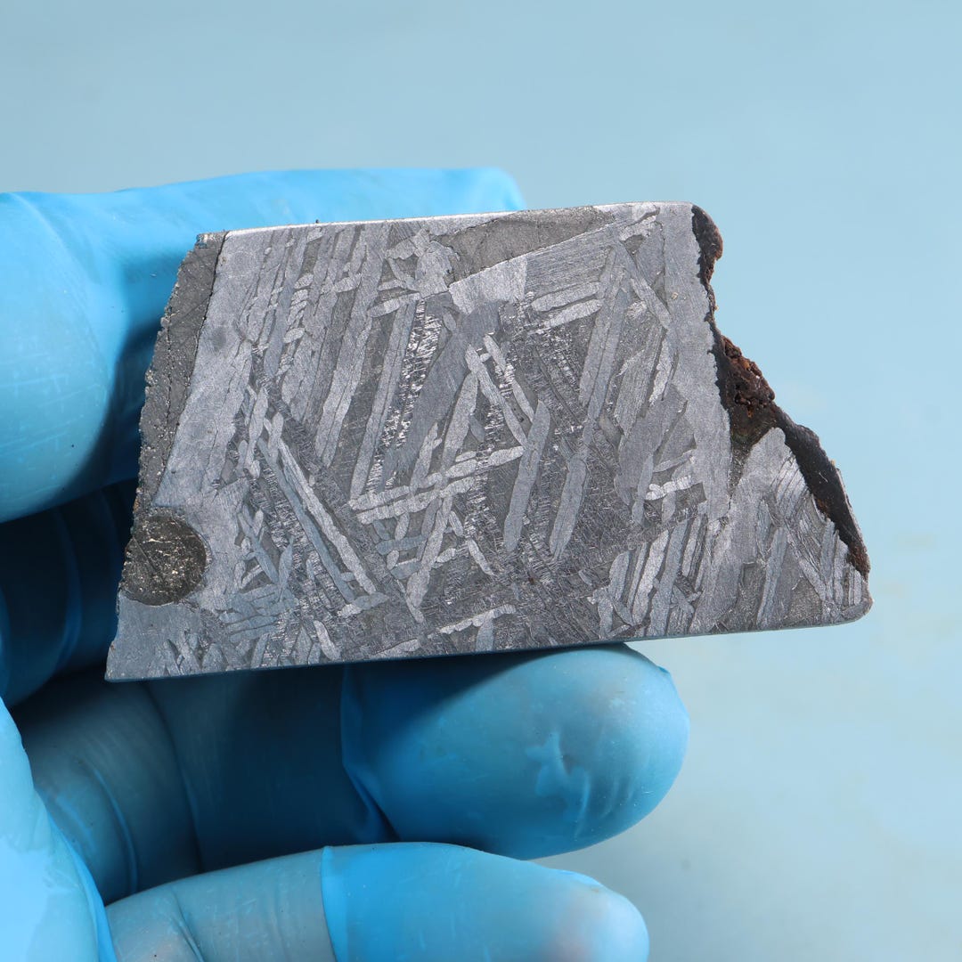 104G Natural Iron Meteorite Slice Specimen Section Iron Meteorite ...