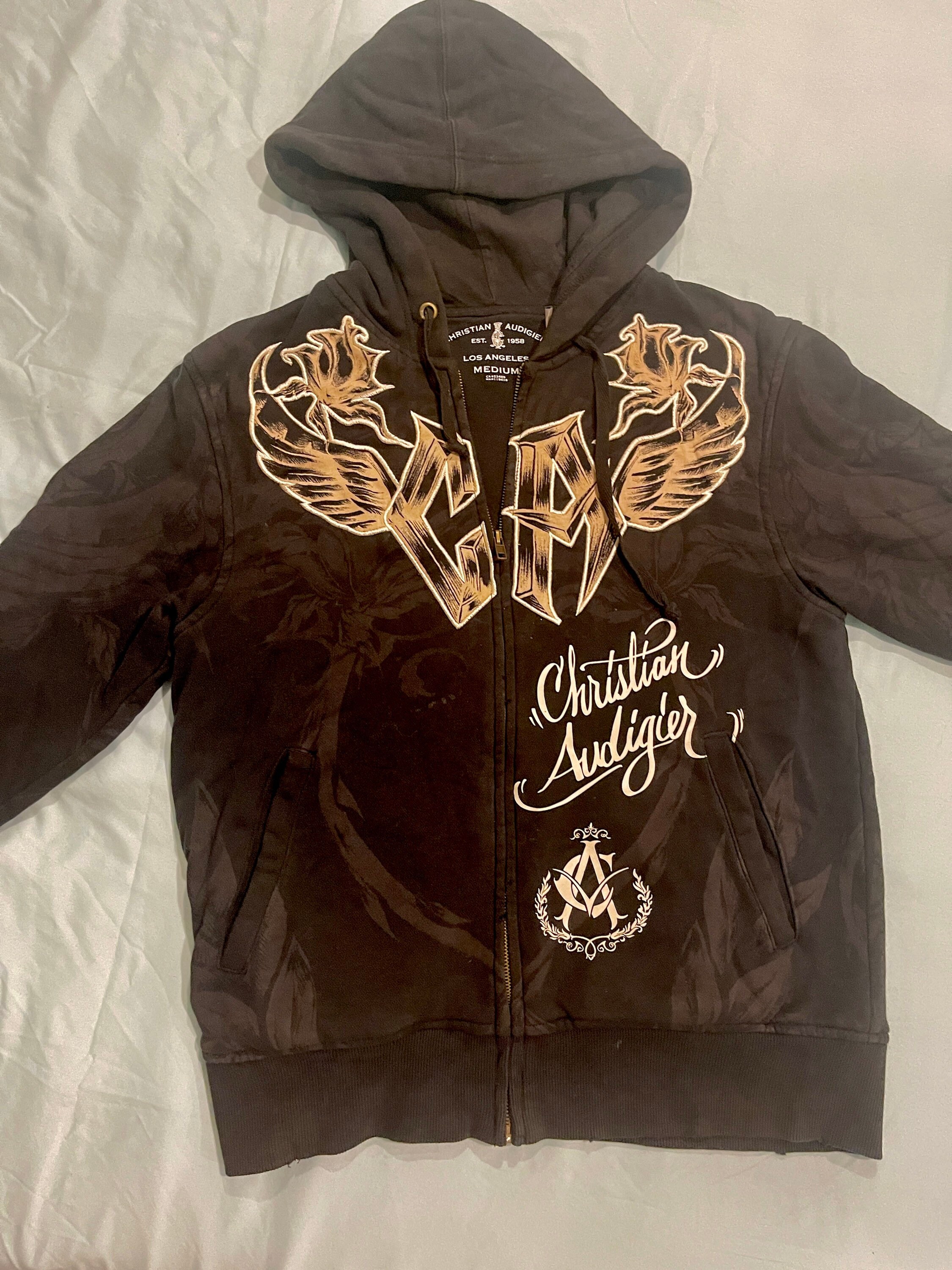 Christian Audigier Hoodie - Etsy Australia