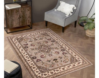 Traditional Classic Oriental Small to Large Beige Bedroom Kitchen Living Room Rug Runner