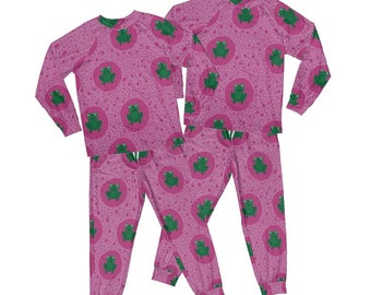 Passover - Pink Frogs- Kids Matching Pajamas