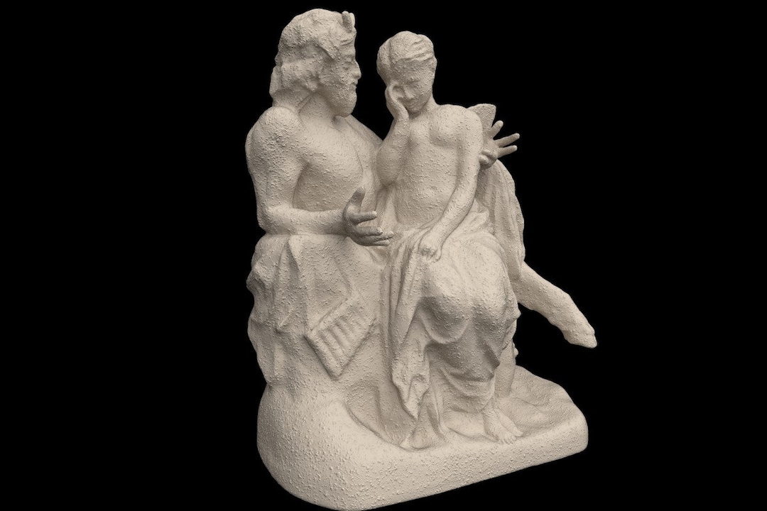 Pan Comforting Psyche Sculpture Pan Statue Greek Art Etsy