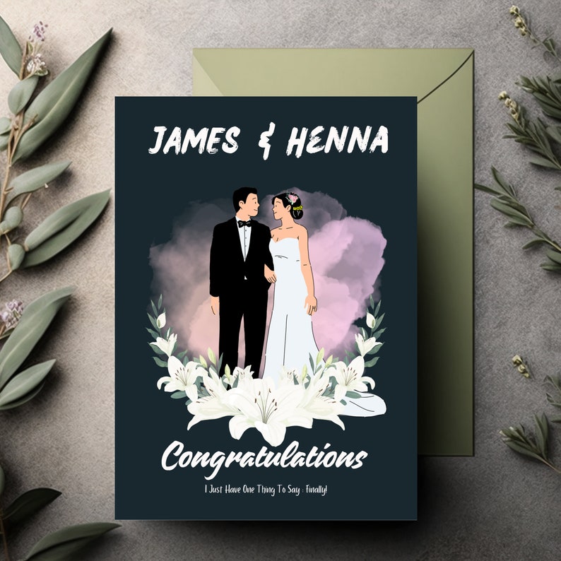 Congratulation Wedding Card Printable Wedding Card Editable Wedding ...