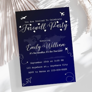 Editable Farewell Party Invitation Template (5x7)