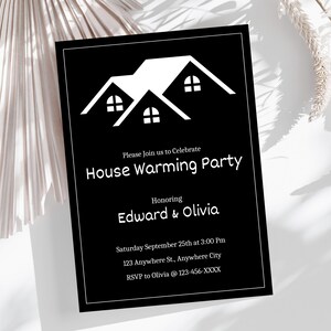 Housewarming Einladungskarte Vorlage | New House-Party Einladung | Housewarming Party einladen | Haus-Ankündigung Evite | Bearbeitbar Einladen