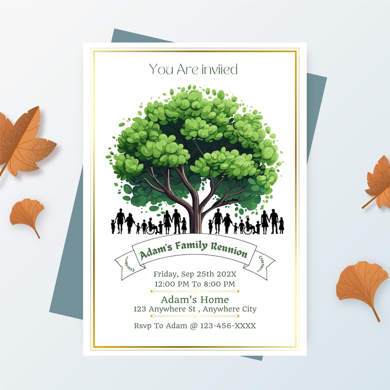 Family Reunion Invitation Template Reunion Invitation Family Gathering