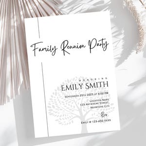 Editable Family Reunion Invitation Template (Digital Download)