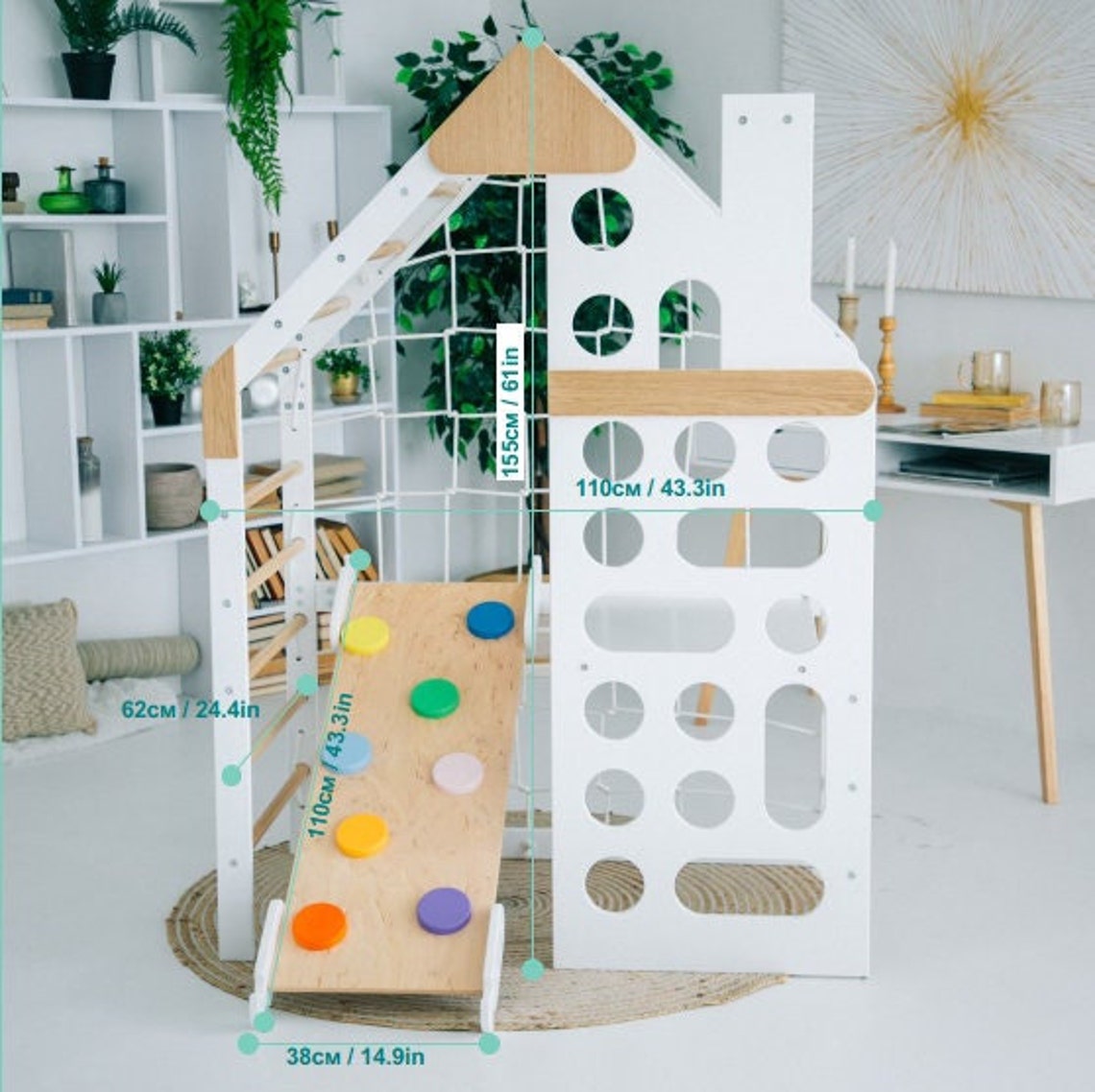 Montessori Wooden Playhouse Indoor Playhouse Kids Playhouse Etsy