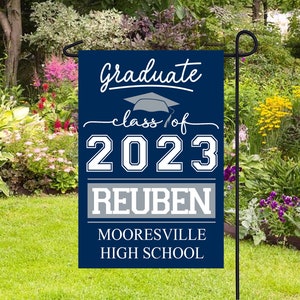 Personalized Graduation Senior Flag 2023 Graduate Yard Sign Graduation Flag Decor 2023 Graduate Banner College Garden Flag Graduation Gift