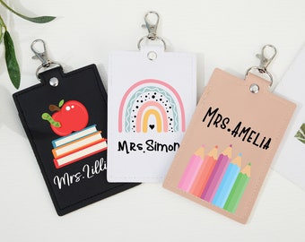 Personalized Teacher Badge Holder,Pencil ID Holder,ID Badge Holder, Badge Holder,Teacher id badge holder,Teacher Gifts,Lanyard Accessory