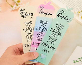 Teacher Bookmark Teacher Appreciation Gift Teacher Gift Personalized Bookmark Thank You Bookmark Gift From Student Gift for Teacher