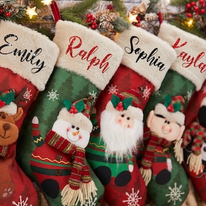 Christmas Stockings Personalized Stockings Christmas Stocking Family Stocking Monogram 3D Christmas Stocking Christmas Decor Christmas Gifts image 3