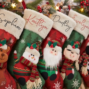 Christmas Stockings Personalized Stockings Christmas Stocking Family Stocking Monogram 3D Christmas Stocking Christmas Decor Christmas Gifts image 1