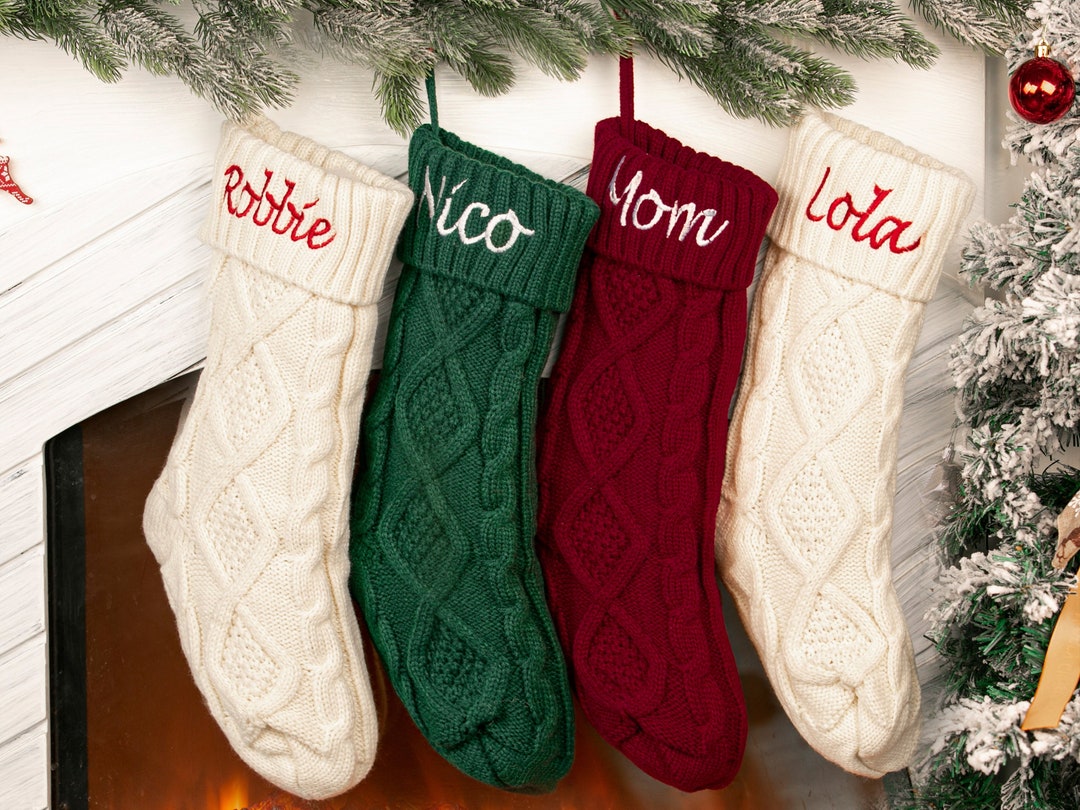 Personalized Christmas Stockings,monogrammed Christmas Stockings With Name,embroidered Christmas