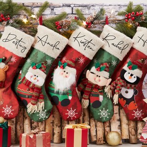 Christmas Stockings Personalized Stockings Christmas Stocking Family Stocking Monogram 3D Christmas Stocking Christmas Decor Christmas Gifts image 2