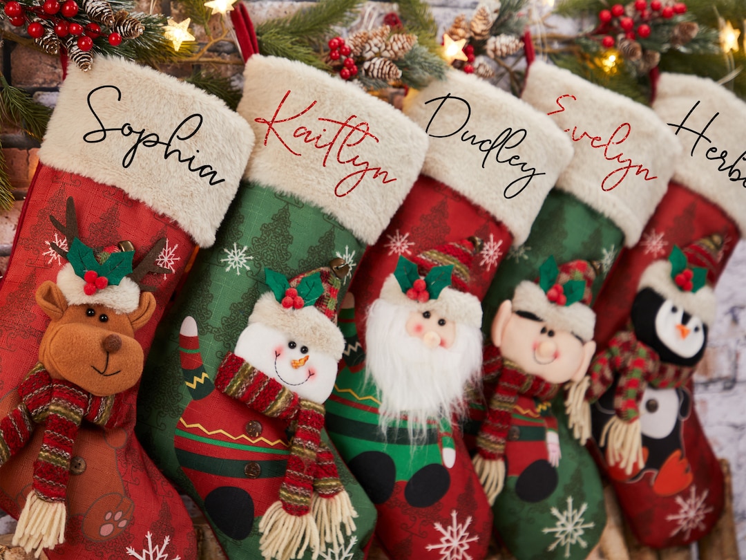 Personalized Christmas Stockings Family Stocking for Holiday Decoration