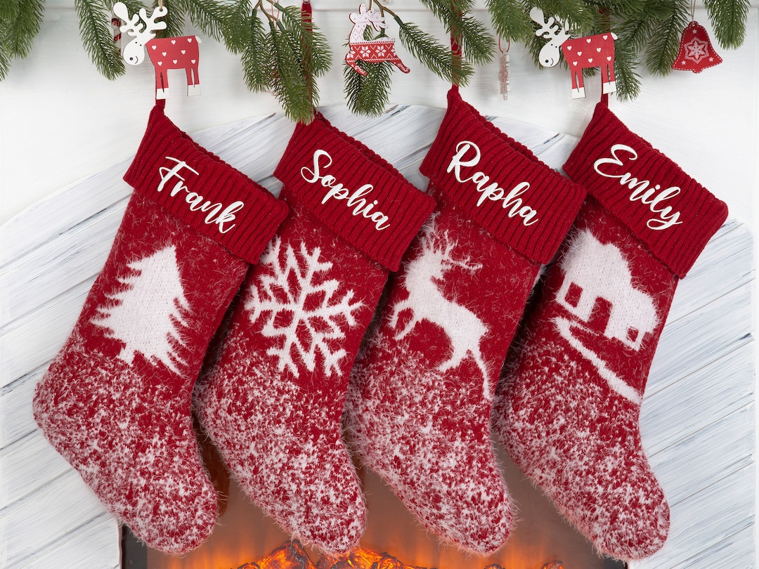 Personalized Christmas Stockings,monogrammed Christmas Stockings With