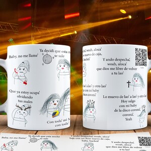 Musical personalized mug, funny ceramic mug, original mug, QR code mug, invisible friend personalized gift