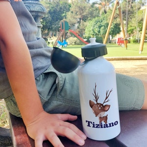 Personalisierte Kinderflasche, Kinderwasserflasche Ciervo Niño