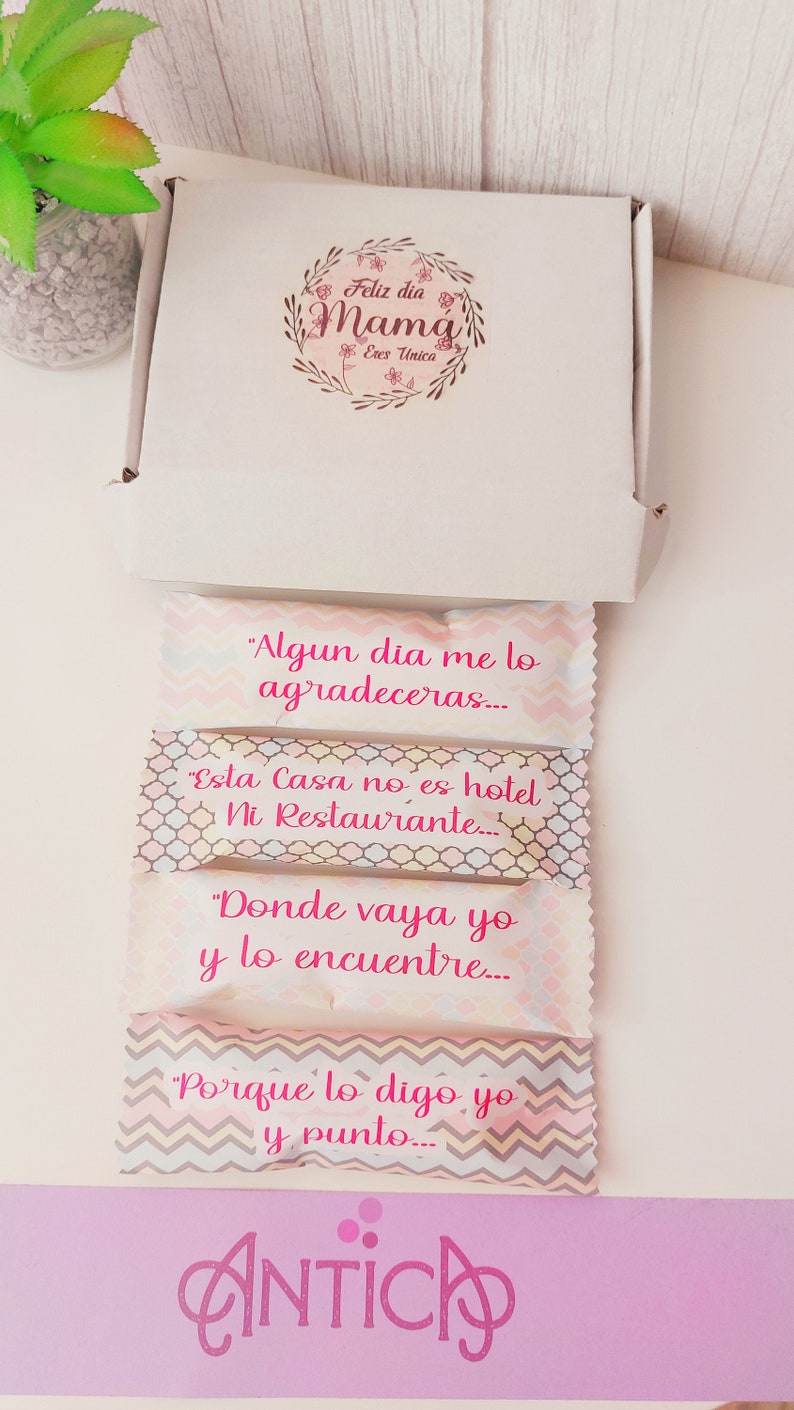 Caja Chocolatinas Frases típicas de mamá, Regalo día de la Madre. imagen 4