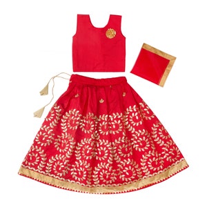 Red Kids Dress, Indian Kids Girl Dress, Lehenga Choli, Party Wear Kids Dress, Lehenga Choli for Kids Girls, Festival Kids Girl Dress