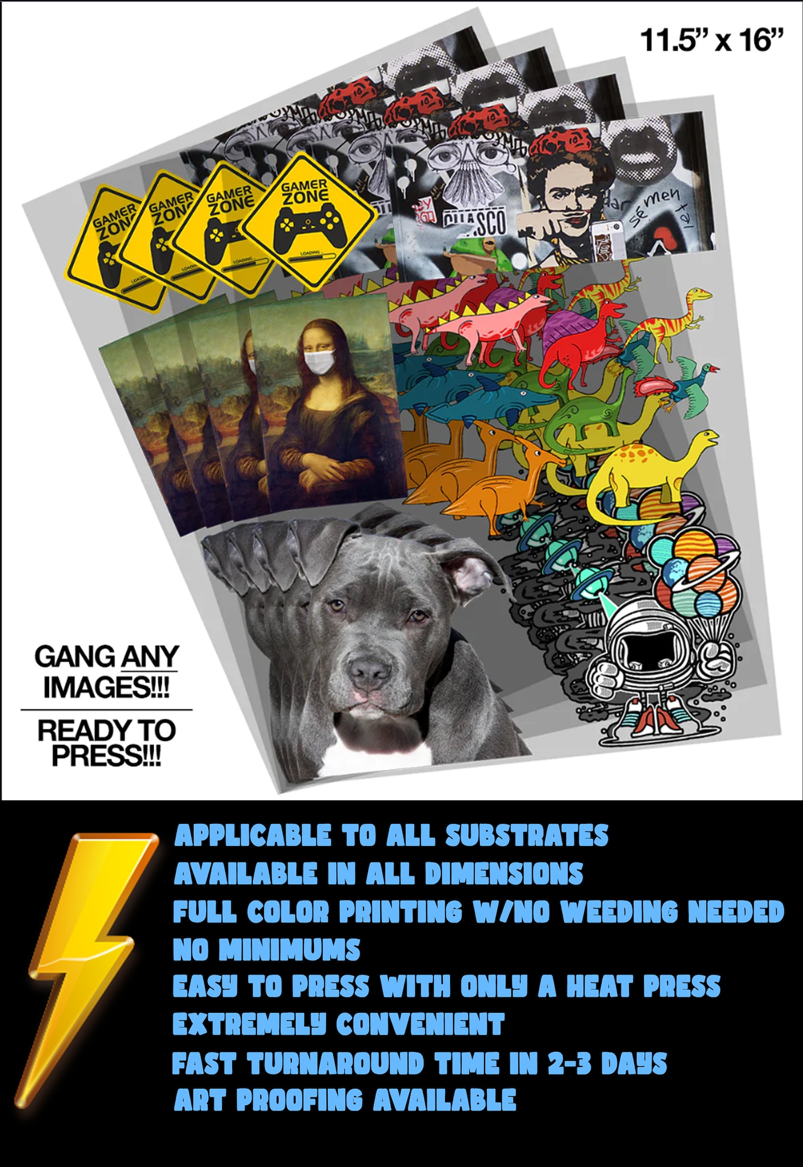 DTF Transfer Custom DTF Transfer Ready to Press Full Etsy