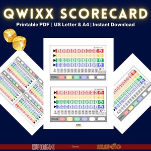 QWIXX Scorecard Qwixx Score Sheet Qwixx Score Printable PDF US QWIXX Scorecard Qwixx Score Sheet Qwixx Score Printable PDF US