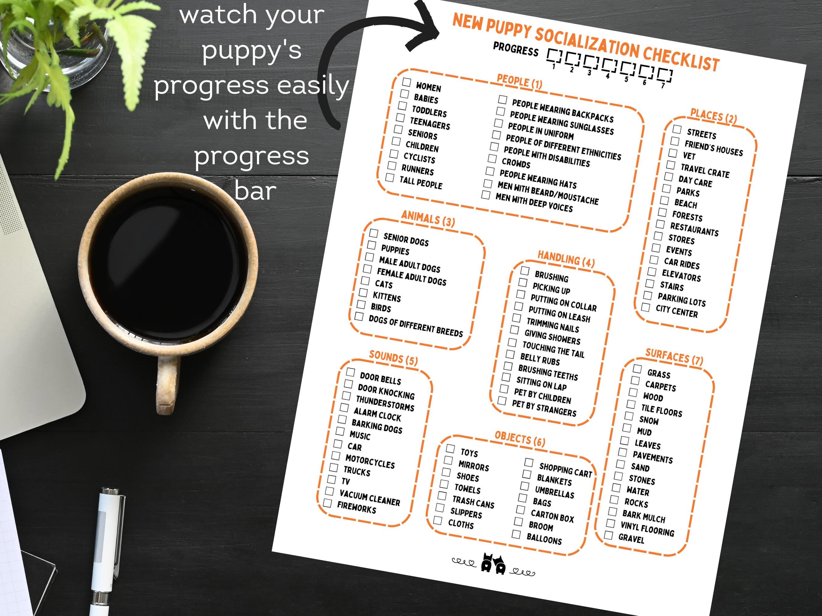 Puppy Socialization Checklist, Printable Dog Socialization Checklist ...
