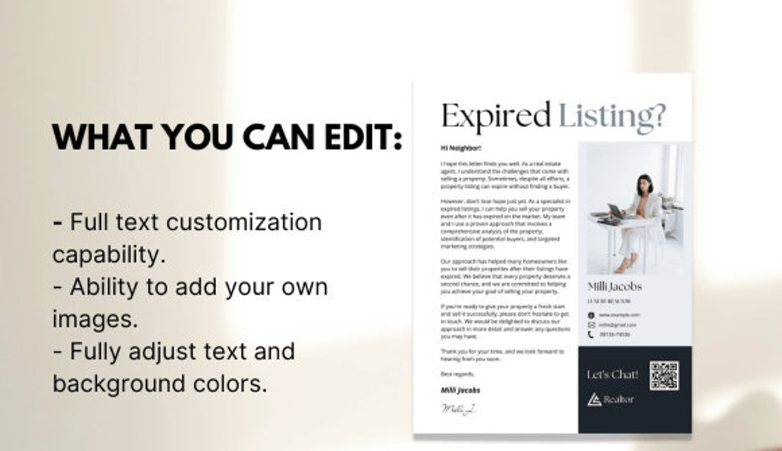 Expired Listing Letter Template for Realtors, Expired Listing Template