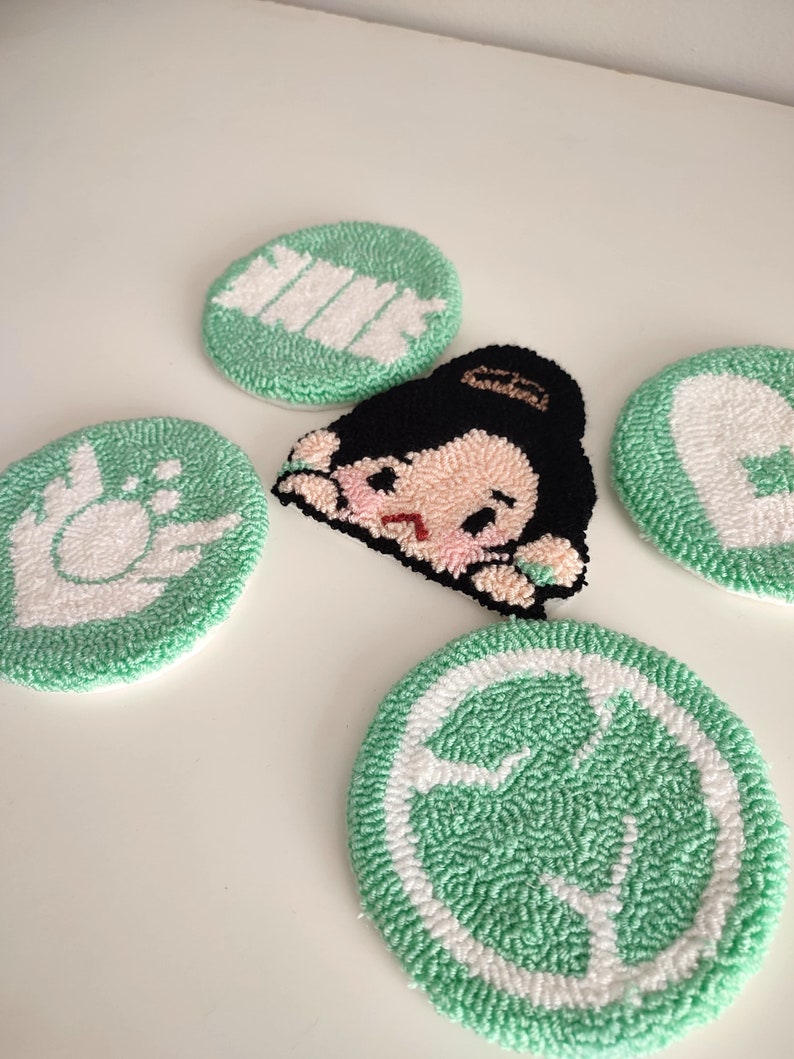 Valorant Sage Coaster | Punch Needle Coaster | Gamer Gift | Handmade ...