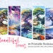 10 Trees Printable Bookmarks Digital Download JPG Bookmark Sheets PNG ...