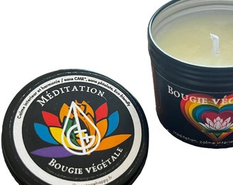 Meditation candle, scented for an olfactory ambience with soothing aromas