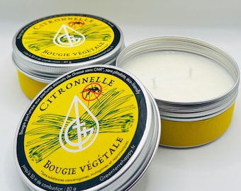 Natural Anti Mosquito Candle 30 Hours Lemongrass Scented Candle