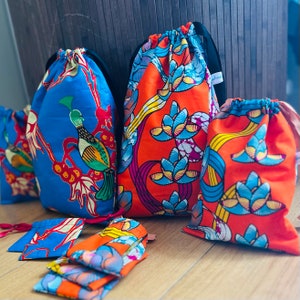 Sacchetto regalo a zero sprechi, in tessuto cerato, custodia in cotone 100% riutilizzabile per riporre e viaggiare