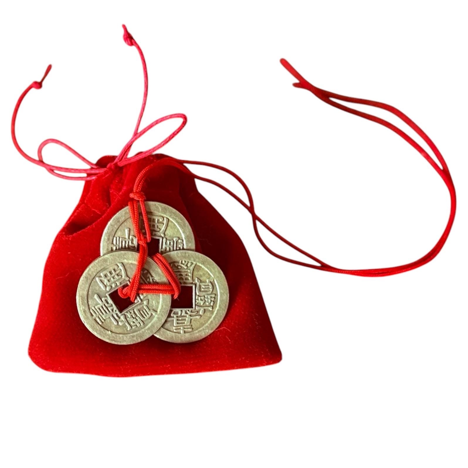AJTUTUS Wu Lou per portachiavi portafortuna zucca portachiavi con monete Feng Shui Buona fortuna Prosperità Successo Ottone Calabash Ciondolo Keych, C, As detailed discription