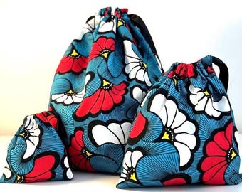 Bolsa reutilizable de algodón con cordón ajustable para envolver regalos, cero residuos, hecha de tela encerada, ecológica, ideal para guardar joyas, guardar objetos y como regalo de viaje para Navidad.