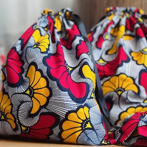 Sacola de algodão reutilizável para embrulho de presente, desperdício zero, em tecidos encerados, ecológica, joias, armazenamento e viagem Ideia de presente de Natal