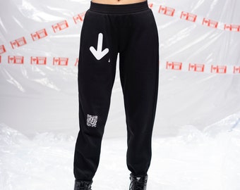 Black Printed Joggers