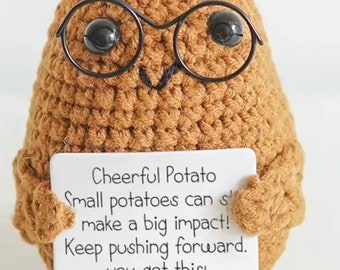 Cheerful positive potato crochet