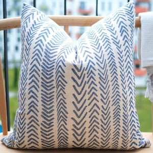 Mudcloth Pillow Cover, African Blue Mudcloth Pillow Cushion, İndigo Pillow, Linen Pillow Fabric, Home decor Pillow, Euro Sham Pillow